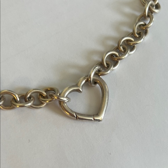 Tiffany & Co. Sterling Silver 925 Open Heart Choker - Picture 3 of 6